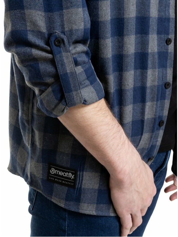 Meatfly Meatfly pánská košile Kurt Blue / Gray