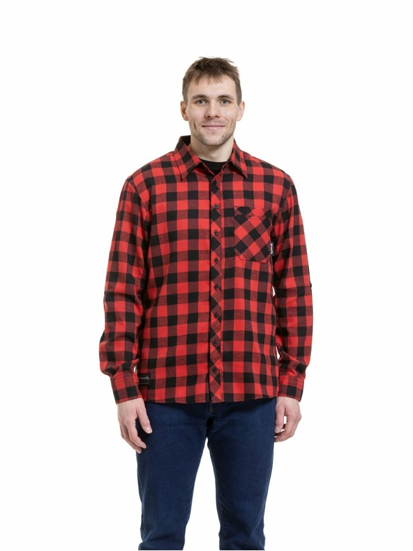 Meatfly Meatfly pánská košile Kurt Black / Red