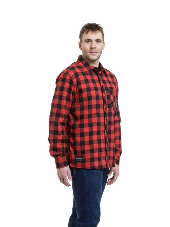 Meatfly Meatfly pánská košile Kurt Black / Red