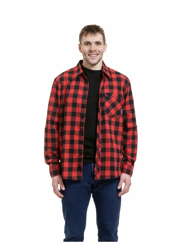 Meatfly Meatfly pánská košile Kurt Black / Red