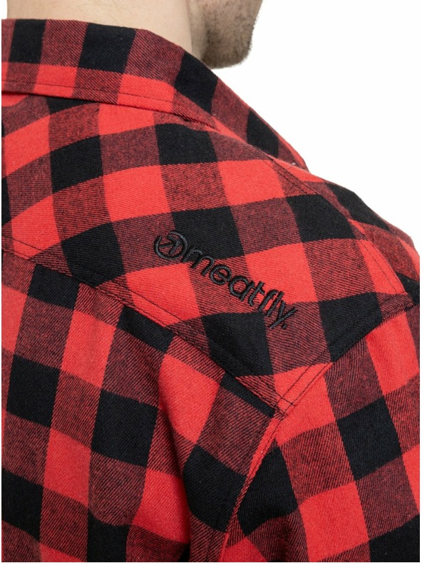 Meatfly Meatfly pánská košile Kurt Black / Red