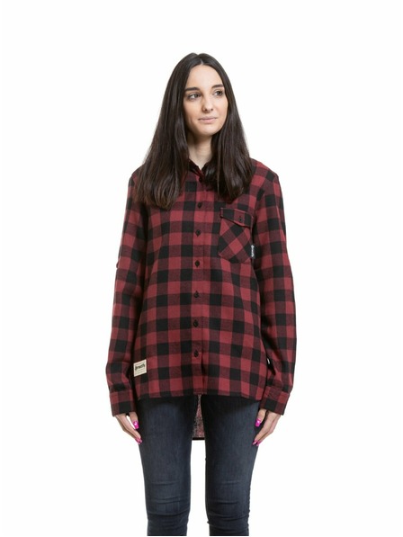 Meatfly Meatfly dámská košile Courtney Black / Bordo