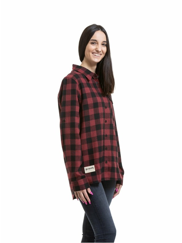 Meatfly Meatfly dámská košile Courtney Black / Bordo