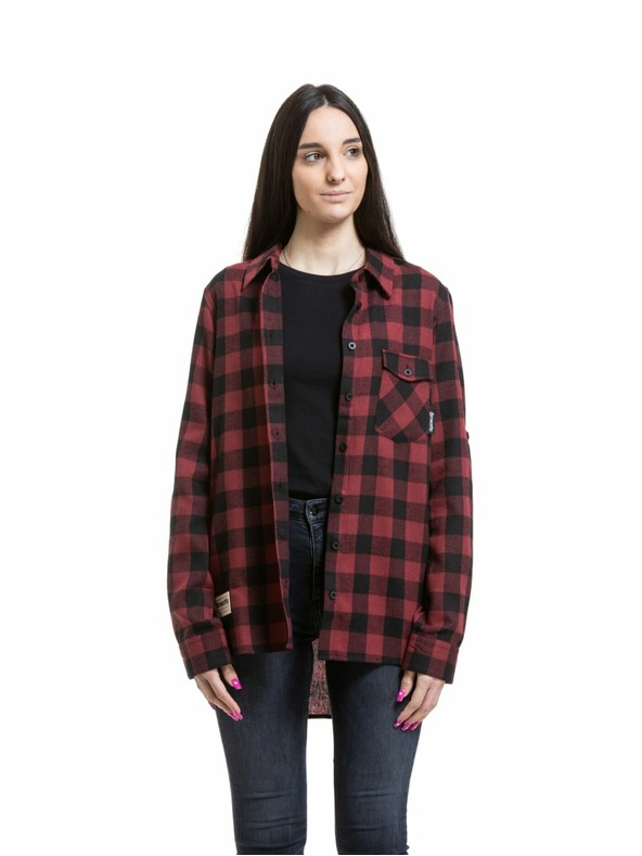 Meatfly Meatfly dámská košile Courtney Black / Bordo