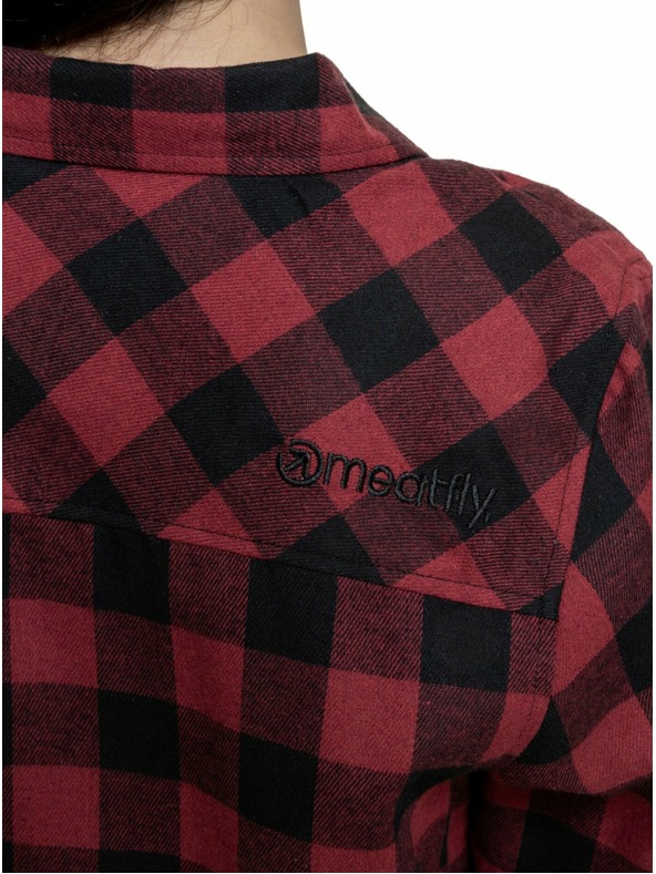 Meatfly Meatfly dámská košile Courtney Black / Bordo