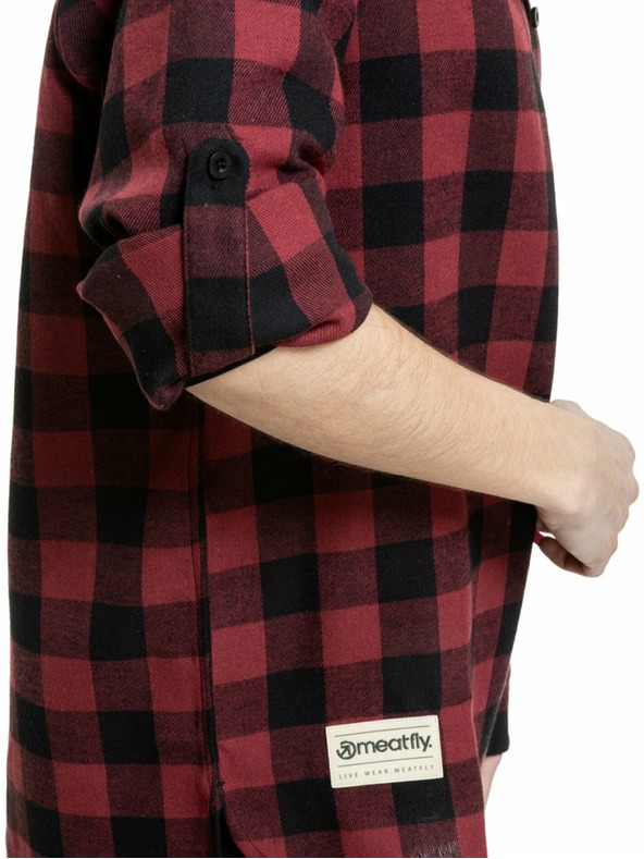 Meatfly Meatfly dámská košile Courtney Black / Bordo