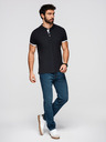 Ombre Clothing Černé pánské polo tričko Ombre Clothing