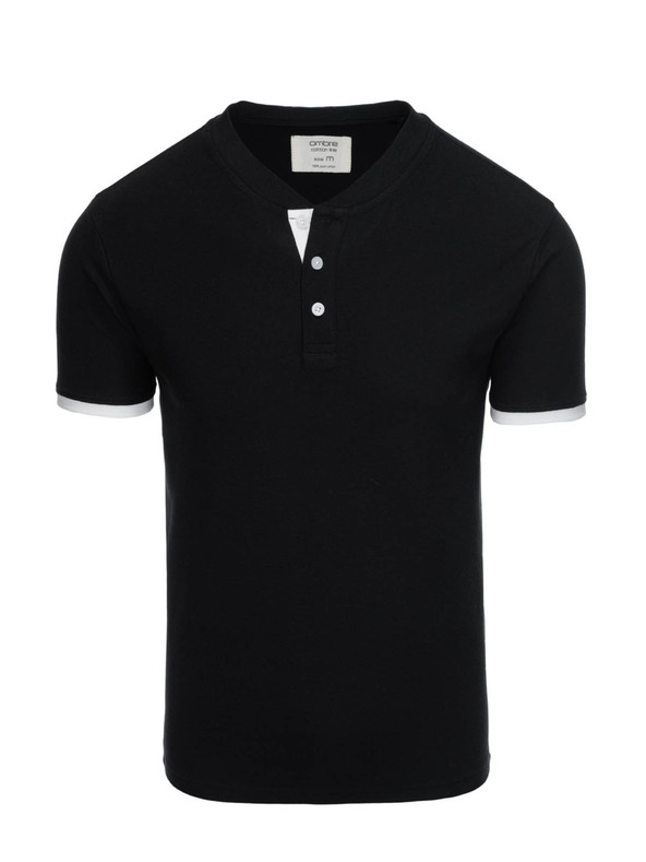 Ombre Clothing Černé pánské polo tričko Ombre Clothing