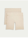 Marks & Spencer Šortky s ochranou proti odírání, 2 ks Marks & Spencer béžová