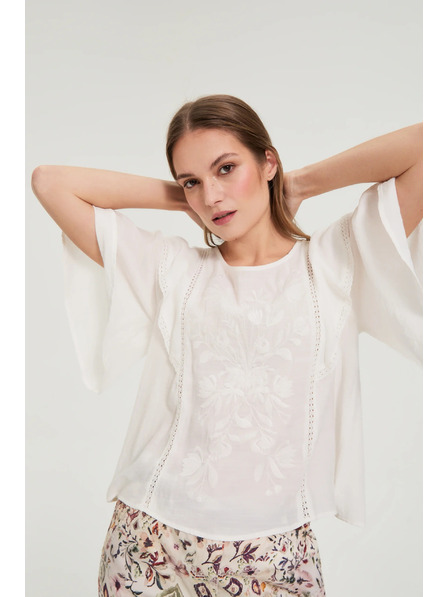 Moodo Košile s volány bílá Moodo