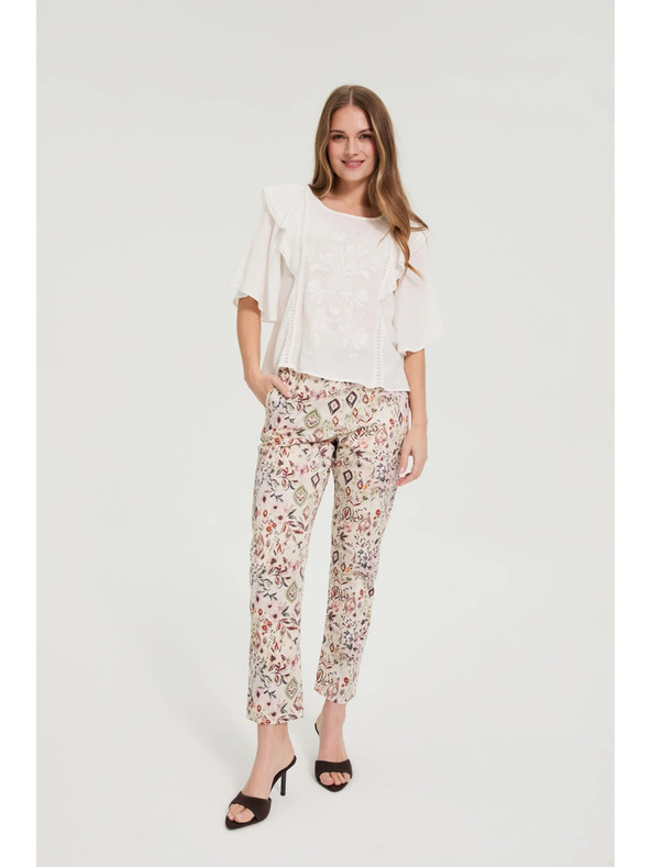 Moodo Košile s volány bílá Moodo