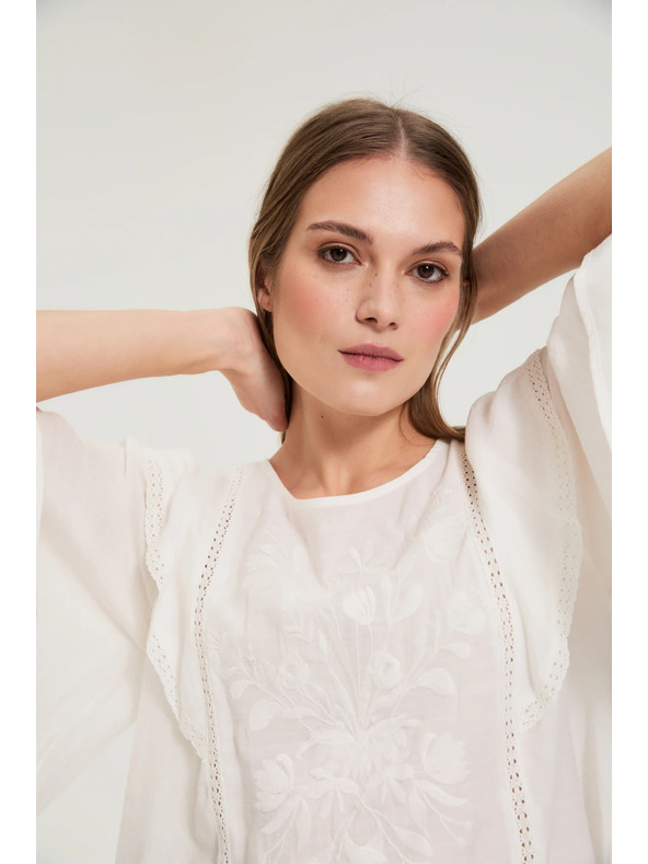 Moodo Košile s volány bílá Moodo