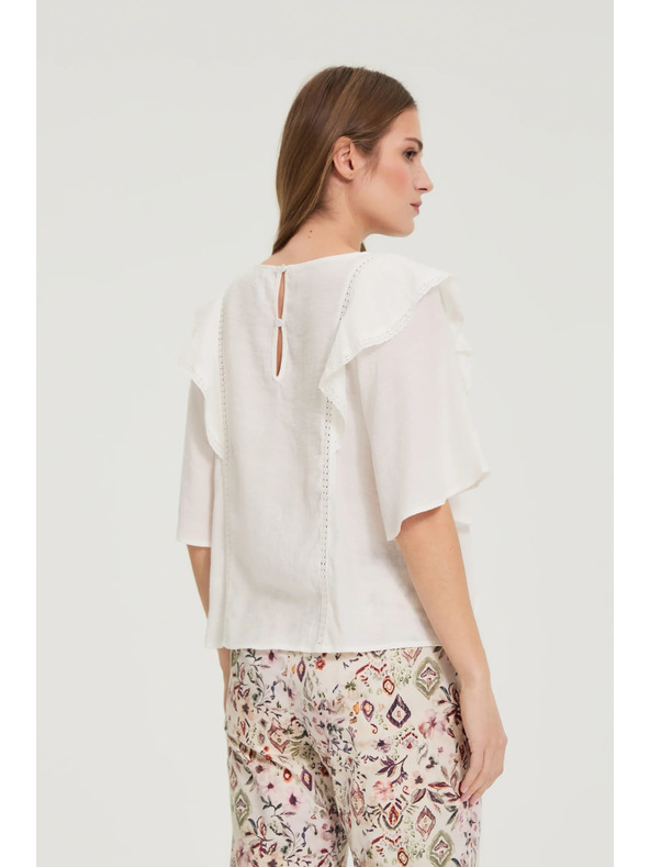 Moodo Košile s volány bílá Moodo