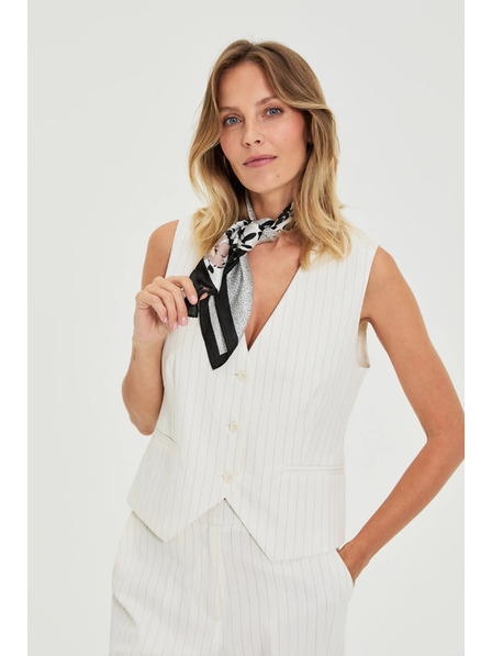 Moodo Vesta v jemné pruhy bílá Moodo