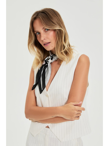 Moodo Vesta v jemné pruhy bílá Moodo