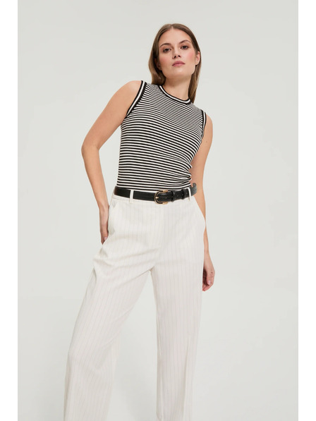 Moodo Top v pruzích bílo černý Moodo