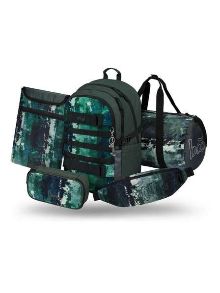 BAAGL  BAAGL SET 5 Skate Forest: batoh, penál, sportovní taška, ledvinka, obal na notebook