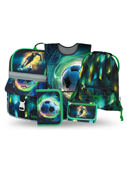 BAAGL  BAAGL SET 5 Zippy Fotbal Hráč: aktovka, penál, sáček, zástěra, peněženka