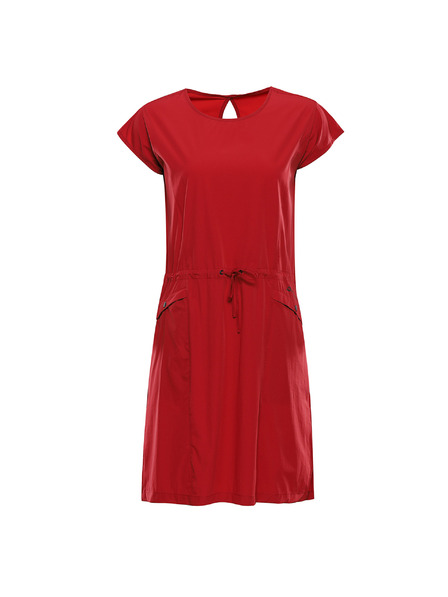 ALPINE PRO Dámské letní šaty z rychleschnoucího materiálu ALPINE PRO ASEDA cardinal