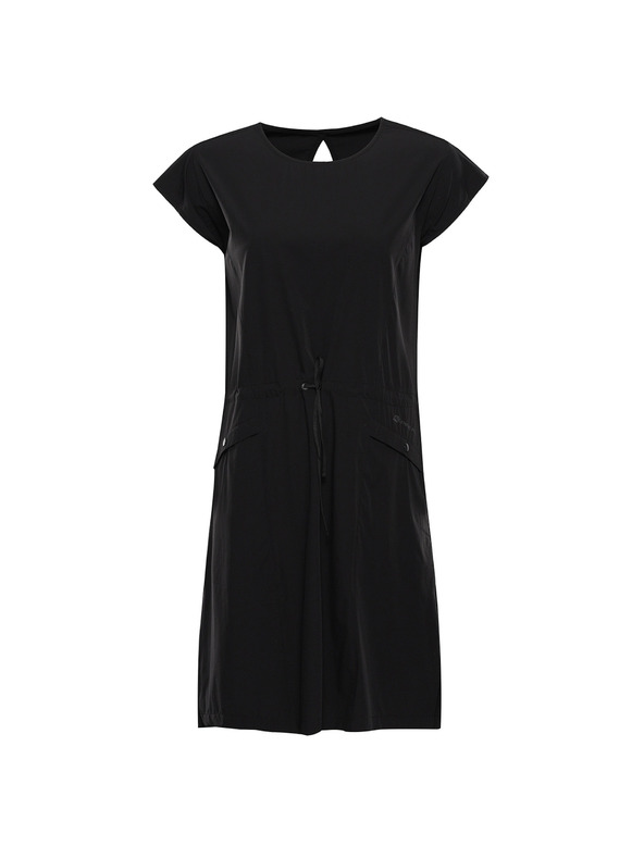 ALPINE PRO Dámské letní šaty z rychleschnoucího materiálu ALPINE PRO ASEDA black