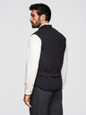 Ombre Clothing Pánská ležérní vesta bez rukávů se svislým prošíváním - černá V1 OM-JAVJ-0323 Ombre Clothing