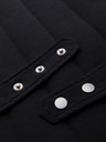 Ombre Clothing Pánská ležérní vesta bez rukávů se svislým prošíváním - černá V1 OM-JAVJ-0323 Ombre Clothing
