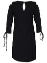 CAMAIEU Černé šaty se šněrováním na rukávech