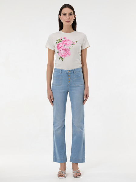 Orsay Krémové dámské tričko s potiskem ORSAY