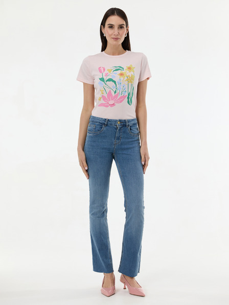 Orsay Světle růžové dámské tričko s potiskem ORSAY