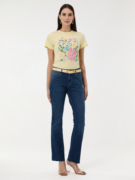 Orsay Žluté dámské tričko s potiskem ORSAY