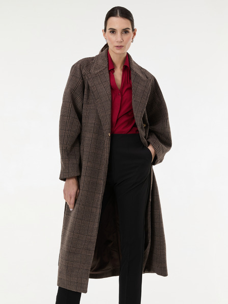 Orsay Hnědý dlouhý dámský kabát ORSAY