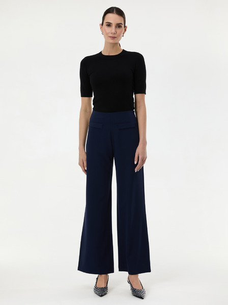 Orsay Tmavě modré dámské rovné kalhoty ORSAY