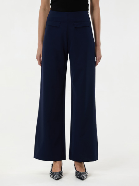 Orsay Tmavě modré dámské rovné kalhoty ORSAY