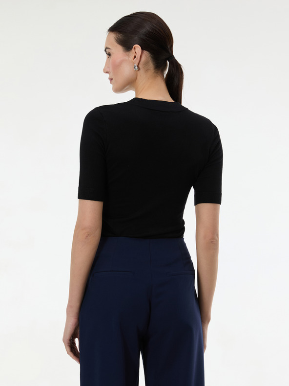 Orsay Černý dámský svetr s krátkým rukávem ORSAY