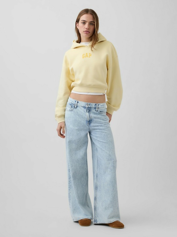 GAP Oversize crop mikina s logem VintageSoft GAP