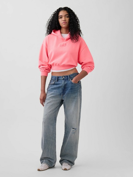 GAP Oversize crop mikina s logem VintageSoft GAP