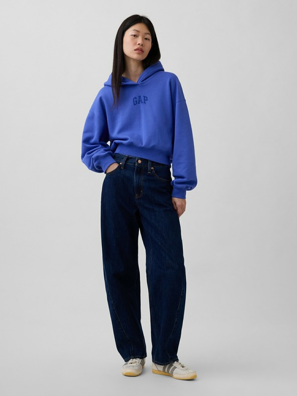 GAP Oversize crop mikina s logem VintageSoft GAP