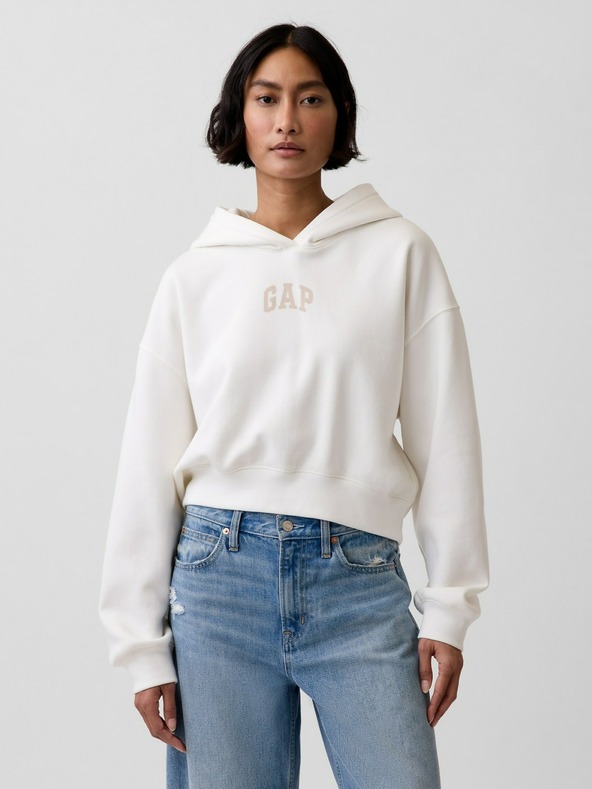 GAP Oversize crop mikina s logem VintageSoft GAP