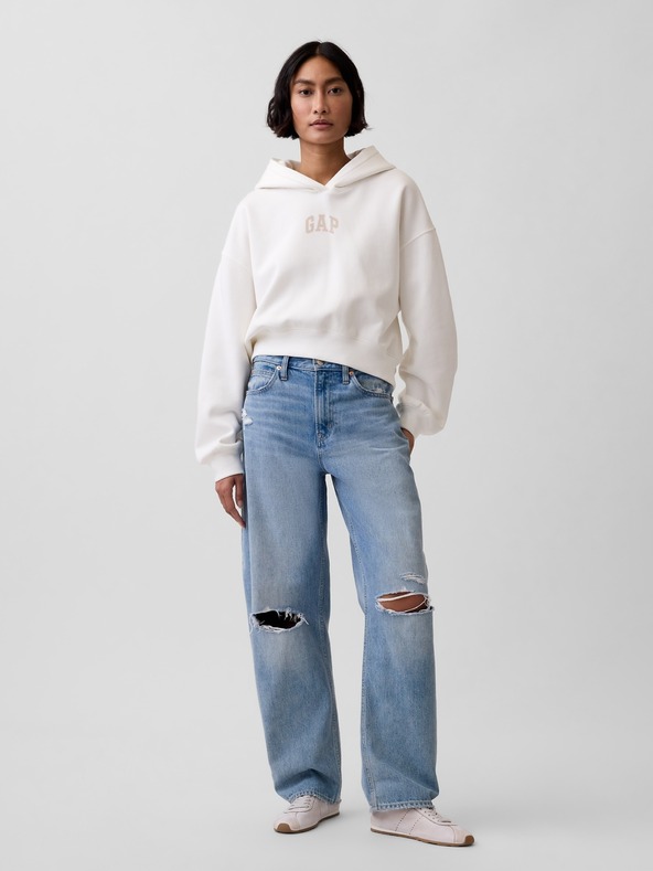 GAP Oversize crop mikina s logem VintageSoft GAP