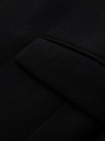 Ombre Clothing Pánský vlněný dvouřadový kabát - černý V2 OM-COWC-0133 Ombre Clothing