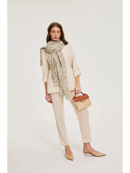 Moodo Malá béžová slaměná kabelka Moodo