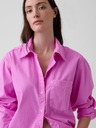 GAP Oversize popelínová košile s logem Big Shirt GAP
