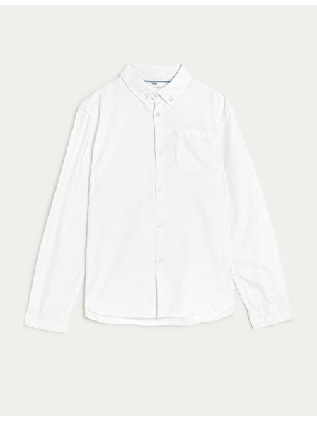 Marks & Spencer Košile Oxford z čisté bavlny (6–16 let) Marks & Spencer bílá