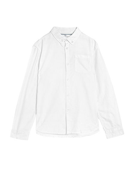 Marks & Spencer Košile Oxford z čisté bavlny (6–16 let) Marks & Spencer bílá