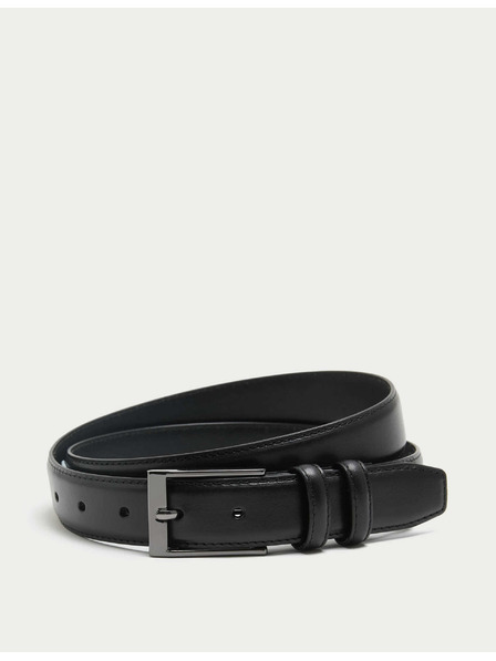 Marks & Spencer Kožený elegantní opasek Marks & Spencer černá