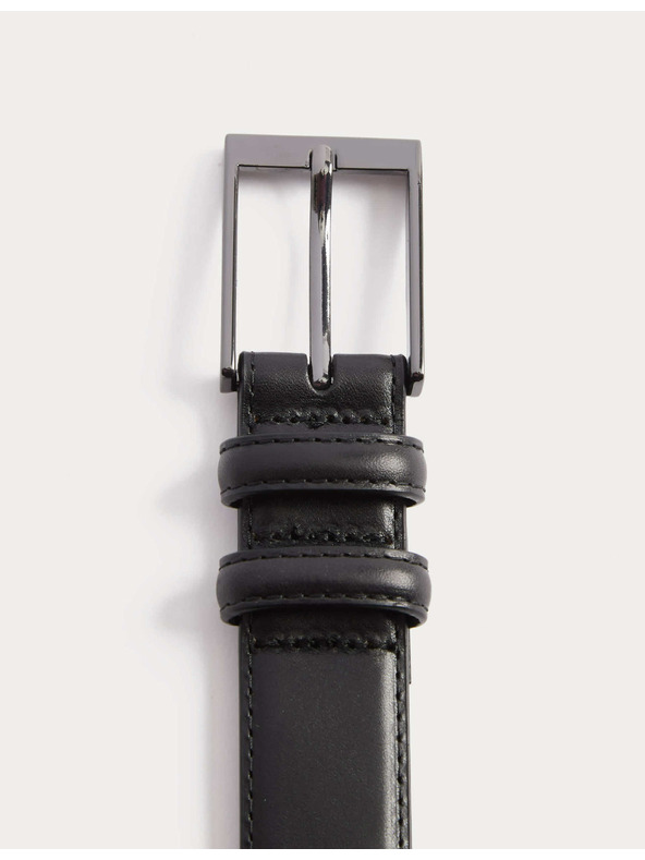 Marks & Spencer Kožený elegantní opasek Marks & Spencer černá