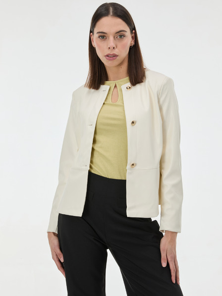 Orsay Krémová dámská koženková bunda ORSAY