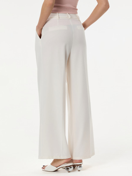Orsay Krémové dámské široké kalhoty ORSAY
