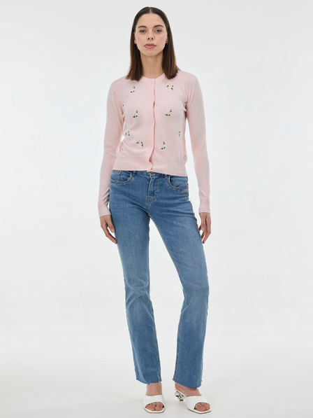 Orsay Světle růžový dámský kardigan s výšivkou ORSAY