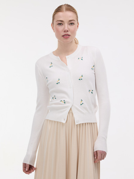 Orsay Krémový dámský kardigan s výšivkou ORSAY